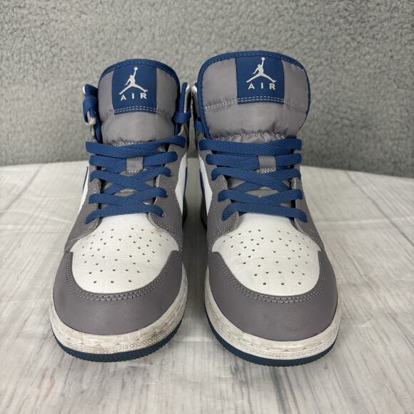 Nike Air Jordan 1 Mid True Blue Grey White Shoes DQ8423-014 size 6.5Y, Women's 8 - Picture 4 of 16